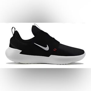 Nike Men's Black Slip-On Athletic Shoes with White Sole